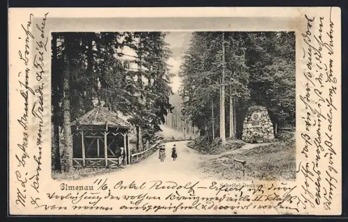 AK Ilmenau / Thüringen, Scheffel-Denkmal