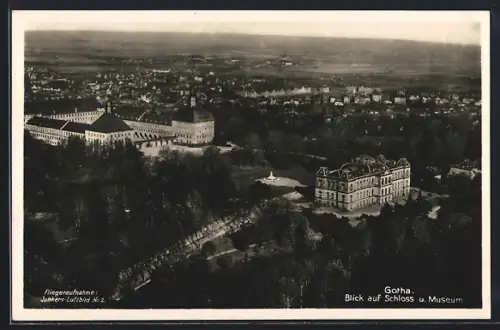 AK Gotha, Blick auf Schloss und Museum