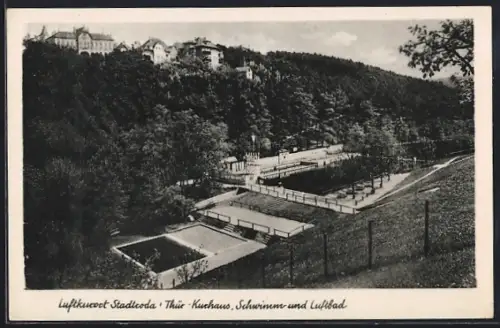 AK Stadtroda i. Thür., Kurhaus, Schwimm- und Luftbad