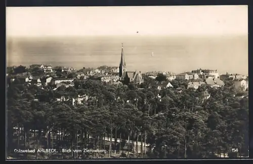 AK Ahlbeck /Ostsee, Ortsansicht vom Zierowberg aus