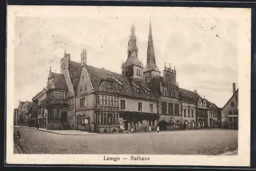 AK Lemgo, Rathaus von der Strasse aus