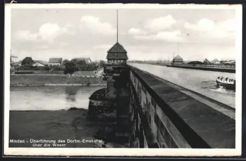 AK Minden / Weser, Weser-Überführung d. Dortmund-Emskanal