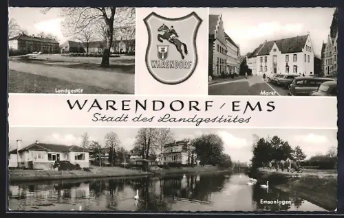 AK Warendorf, Kandesgestüt, Markt, Emsanlagen
