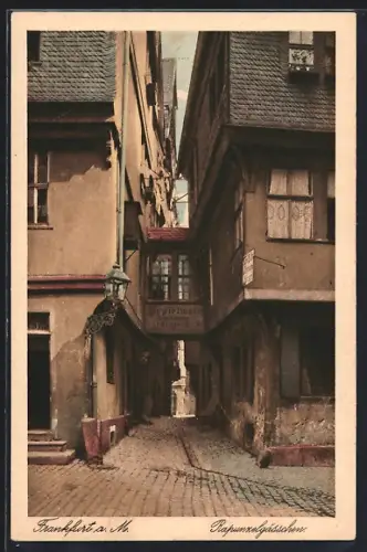 AK Alt-Frankfurt, Strasse Rapunzelgässchen mit Gasthaus