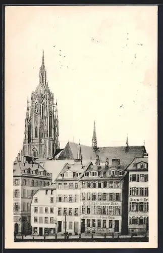 AK Alt-Frankfurt, Dom mit Restaurant S. Lang-Hamm