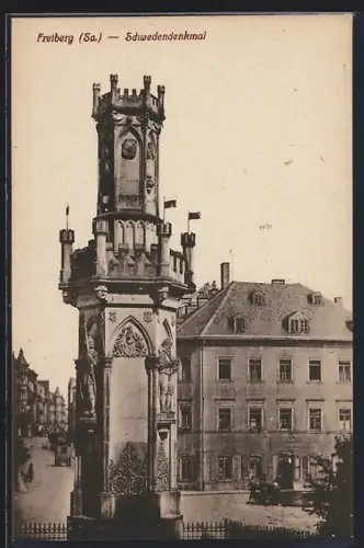 AK Freiberg in Sa., Schwedendenkmal