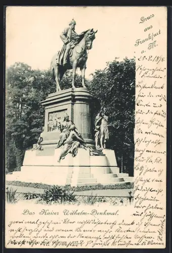 AK Frankfurt a. M., Kaiser Wilhelm-Denkmal