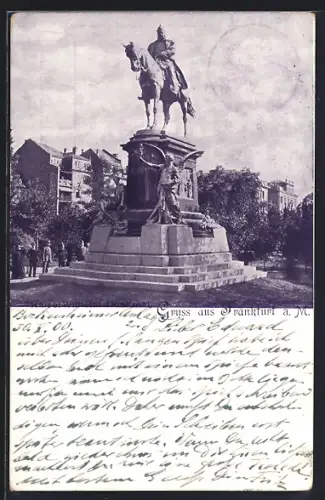 AK Frankfurt a. M., Kaiser Wilhelm-Denkmal