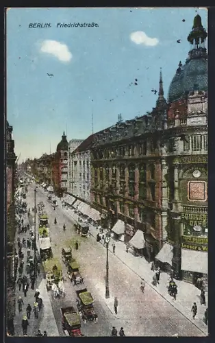AK Berlin, Friedrichstrasse mit Geschäften