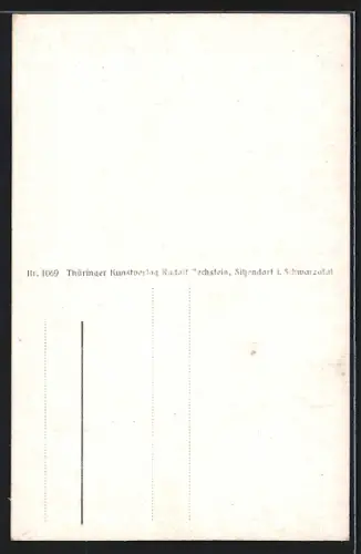 AK Arnstadt i. Thür. Wald, Partie mit Ried u. Jakobsturm