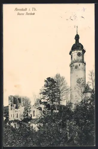 AK Arnstadt i. Th., Ruine Neideck
