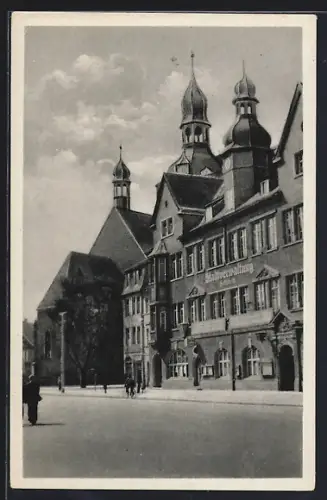 AK Hettstedt / Anhalt, Rathaus mit St. Jakobikirche