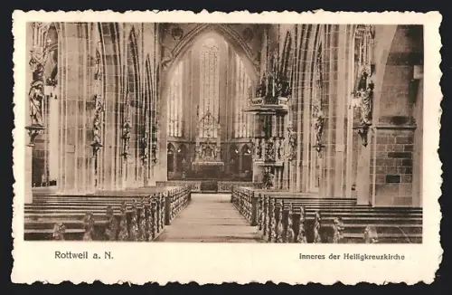 AK Rottweil a. N., Innenansicht der Heiligkreutkirche