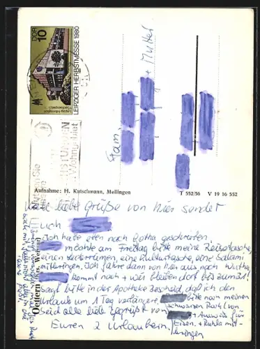 AK Oettern /Weimar, Gesamtansicht der Kirche