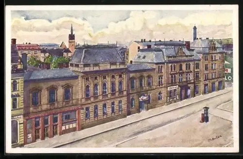 Künstler-AK Ostrau, Tschechisches Theater