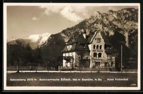 AK Edlach, Hotel Finkenhof
