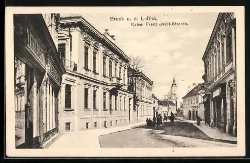 AK Bruck a. d. Leitha, Partie in der Kaiser Franz Josef-Strasse
