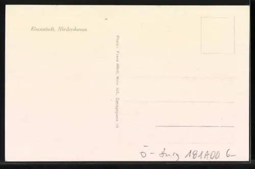 AK Eisenstadt, Kirche, Strassenpartie mit Mariensäule