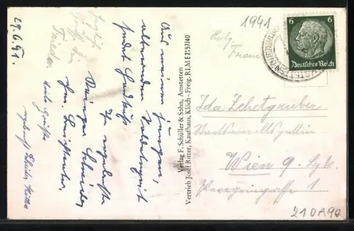 AK Amstetten, Ortspartie vom Berg aus gesehen