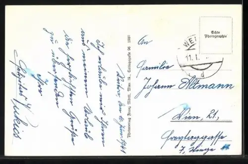 AK Weitra, Ortsansicht mit Burg