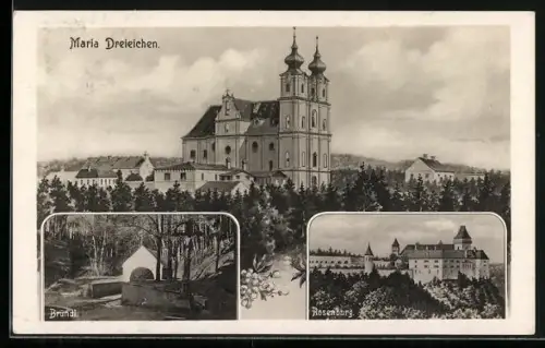 AK Rosenburg-Mold, Maria Dreieichen, Bründl, Rosenburg, Ortspanorama