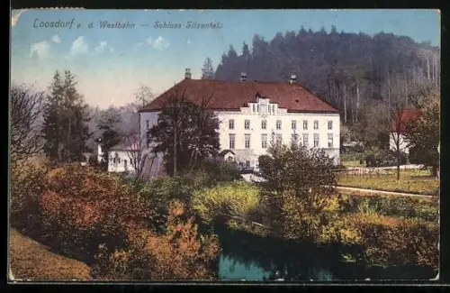 AK Loosdorf / Westbahn, Sicht zum Schloss Sitzental