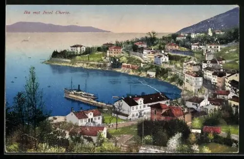 AK Ika, Ortsansicht mit Insel Cherso
