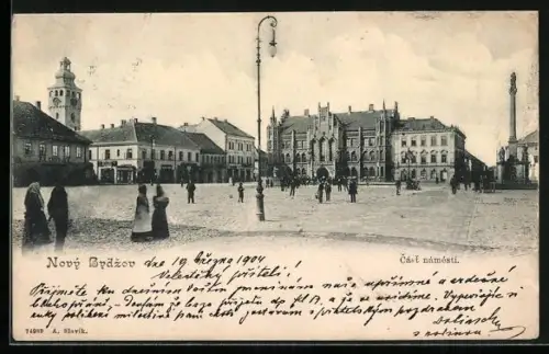 AK Novy Bodzov, Cast namesti, Rathaus am Markt