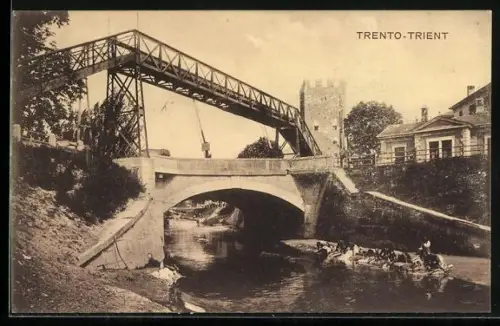 AK Trento-Trient, Partie an der Brücke