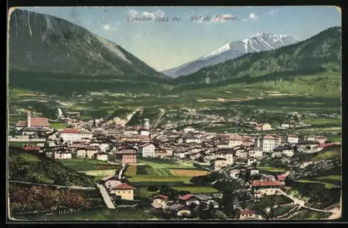 AK Cavalese, Ortsansicht aus der Vogelschau