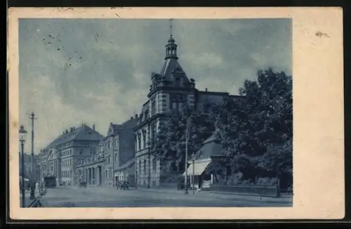 AK Velká Ostrava / Gross-Ostrau, Nádrazní trída, Bahnhofstrasse