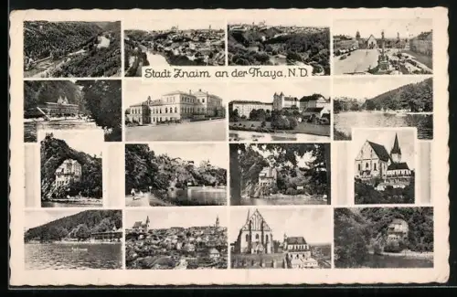 AK Znaim a. d. Thaya, Kirche, Stadtplatz