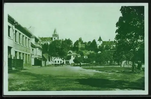 AK Zruc n. Saz, Ortsansicht mit Platz