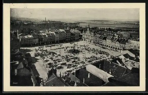 AK Budweis-Ceske Budejovice, Ringplatz-Gesamtansicht