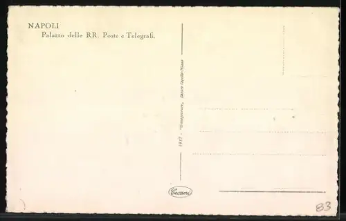 AK Napoli, Palazzo delle RR. Poste, Telegrafi e Tramway