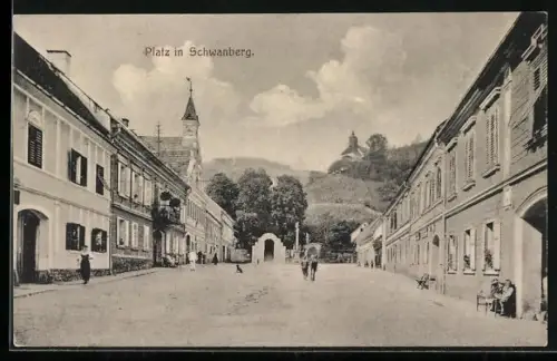 AK Schwanberg, Strassenpartie im Ort