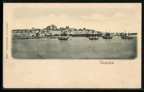 AK Siracusa, Panorama, vom Wasser gesehen