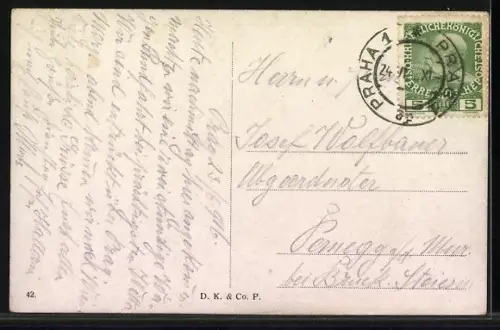 Künstler-AK J. Skrusny: Prag / Praha, Fürstenbergischer Garten