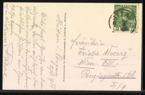 AK Hüttau /Fritztal, Ortsansicht mit Tennengebirge