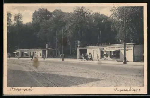 AK Königsberg, Eingang zum Tiergarten