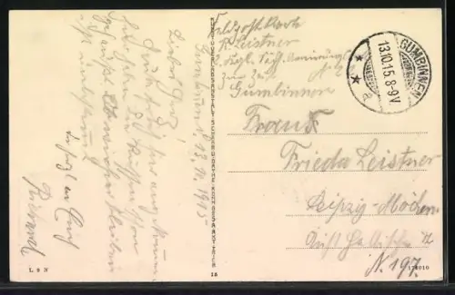 AK Gumbinnen, Partie am Springbrunnen