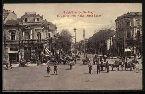 AK Sophia, Rue Marie Louise, Strassenpartie
