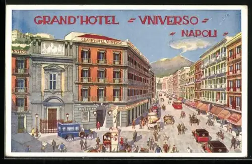 Künstler-AK Napoli, Grand`Hotel Universo