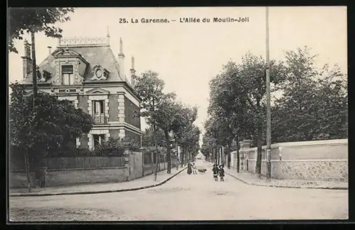 AK La Garenne, l'Allée du Moulin-Joli