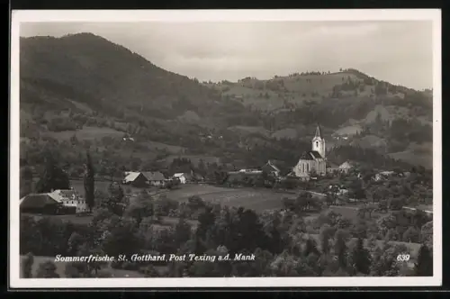 AK St. Gotthard /Texingtal, Ortsansicht mit Kirche