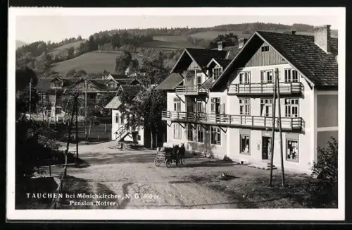 AK Tauchen, Strassenansicht mit Pension Notter