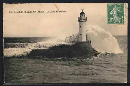 AK Belle-Ilsle-en-Mer, La jetée de Palais