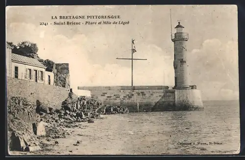 AK Saint-Briene /Bretagne, Phare et Môle du Légué