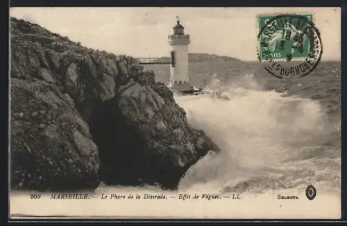AK Marseille, Le Phare de la Déssrade, Effet de Vagues