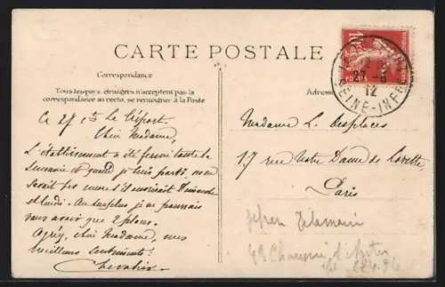 AK Le Tréport, Tempête, Leuchtturm